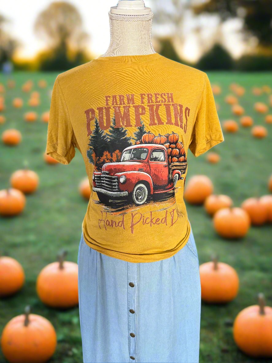 Pumpkin Harvest Truck Tee
