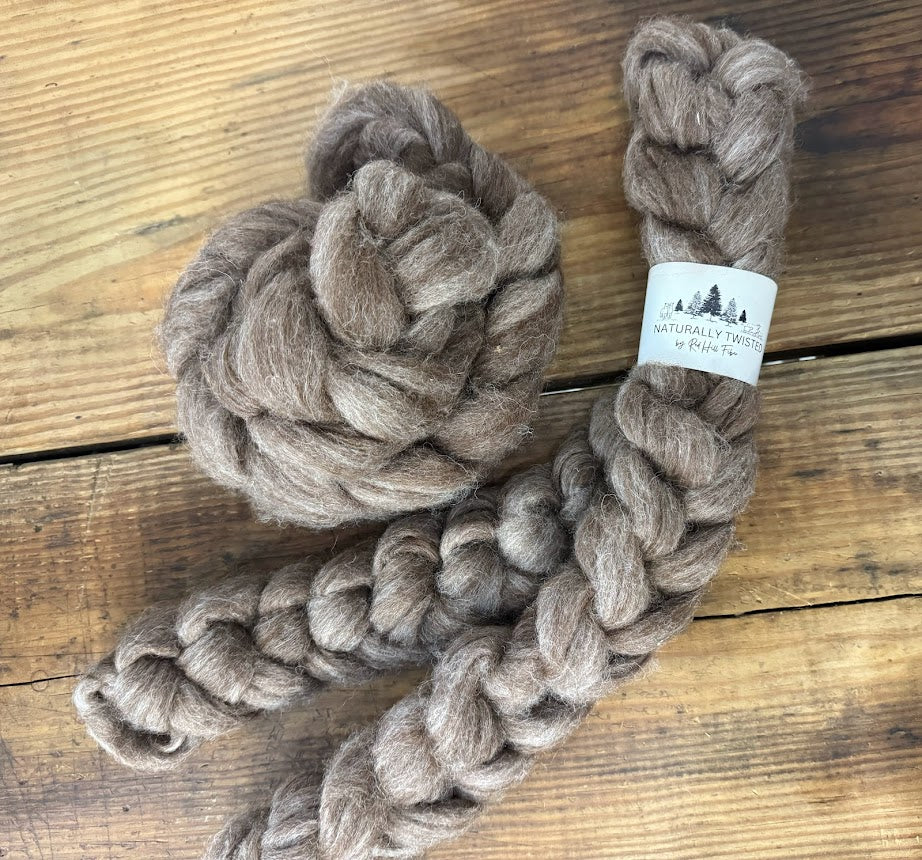 Rose Grey Alpaca Roving
