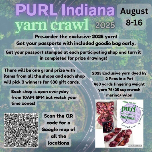 PURL Indiana Yarn Crawl 2025: Hit the Hoosier Fiber Trail