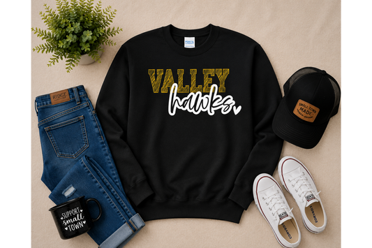 Springs Valley Hawks Script Crewneck (Adult)