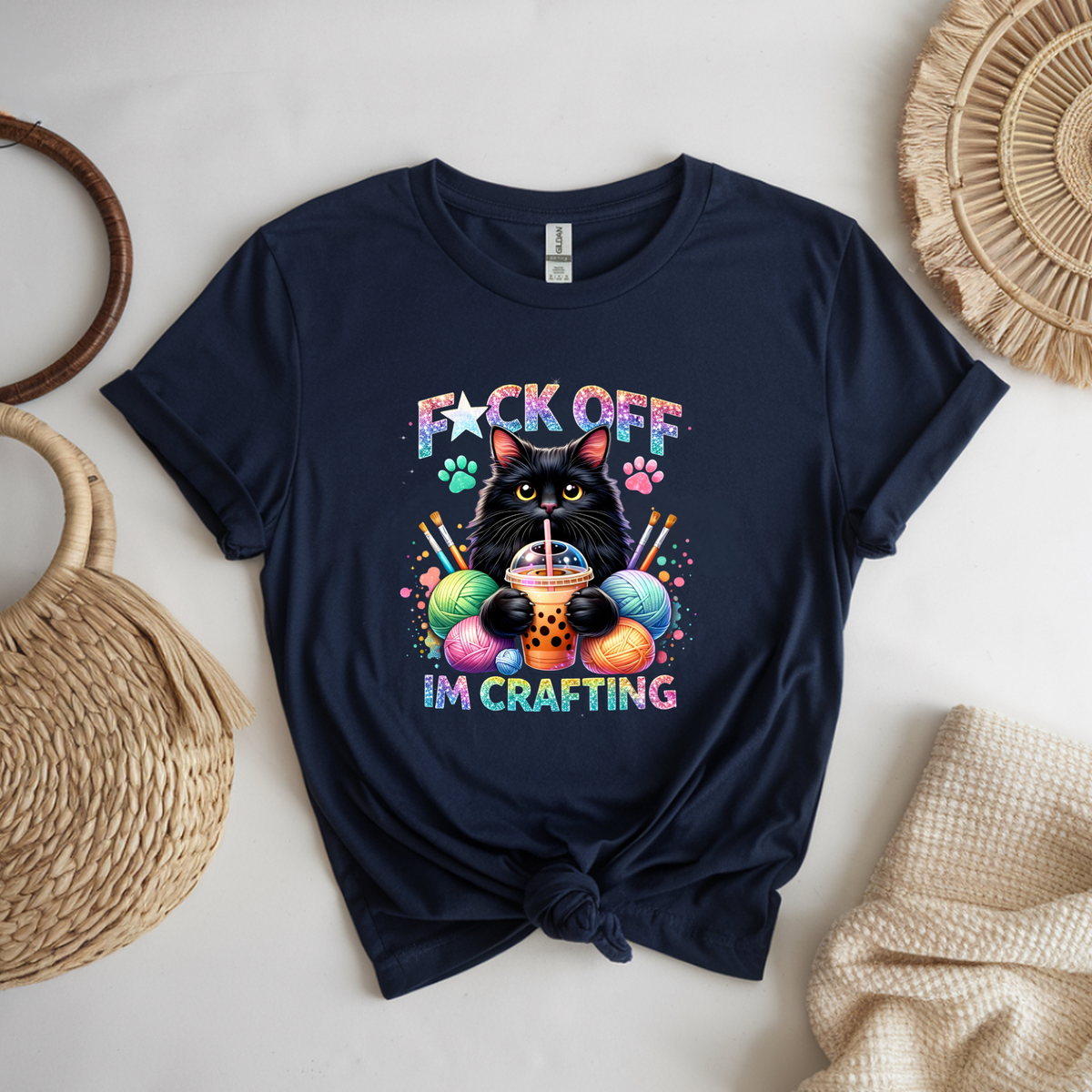 F*ck Off I’m Crafting Cat T-Shirt