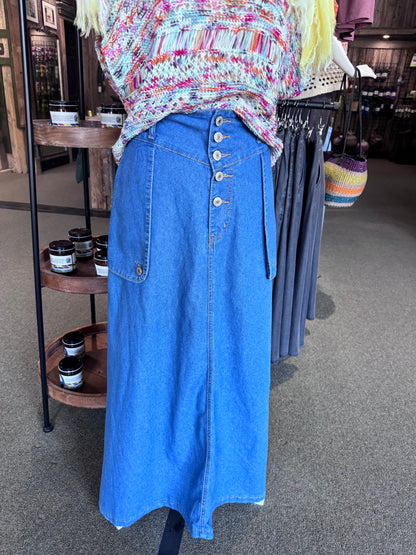 Long Denim Skirt