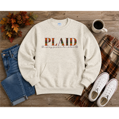 Plaid Is My Favorite Color Pocket Crew