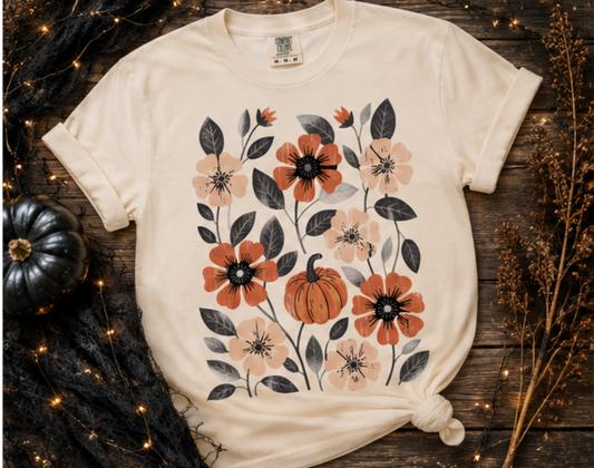 Wildflower Pumpkin Comfort Colors Tee