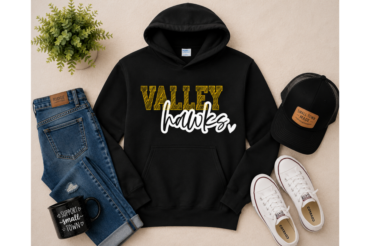 Springs Valley Hawks Script Hoodie (Adult)