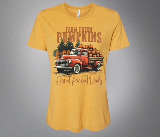 Pumpkin Harvest Truck Tee