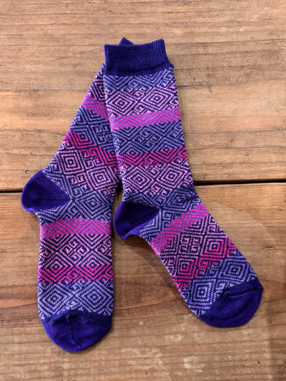 Lavender Bliss Alpaca Crew Sock