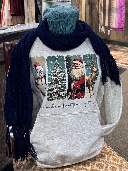 Retro Christmas Pocket Sweatshirt